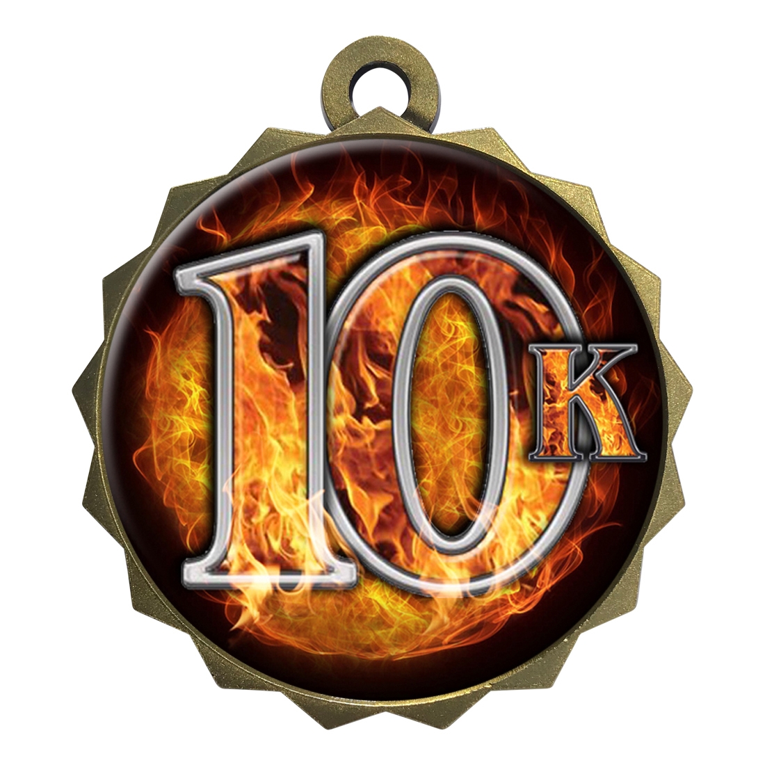 2-1/4" Flame 10K Medal (D214-EMFCL816)