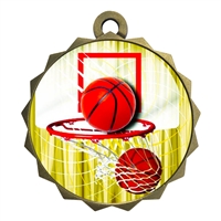 2-1/4" Basketball Medal