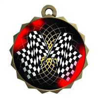 2-1/4" Racing Flags Medal