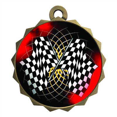 2-1/4" Racing Flags Medal