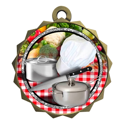 2-1/4" Chef Cooking Medal