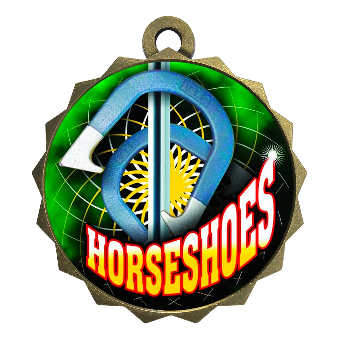 2-1/4" Horseshoes Medal