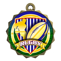 2-1/4" Rugby Medal
