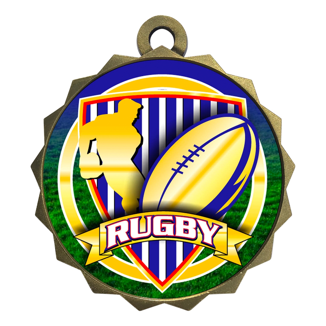 2-1/4" Rugby Medal