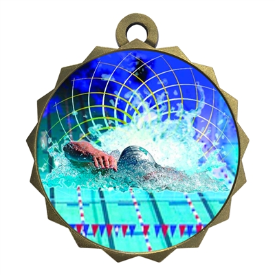 2-1/4" Swimming Medal