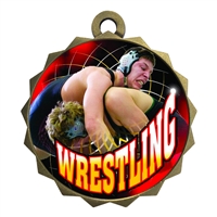 2-1/4" Wrestling Medal