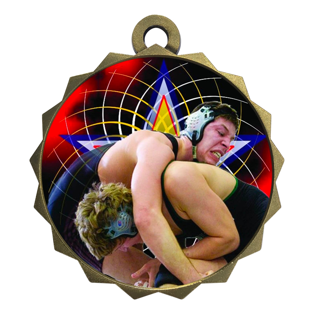 2-1/4" Wrestling Medal (D214-FCL577)