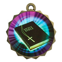 2-1/4" Holy Bible Medal