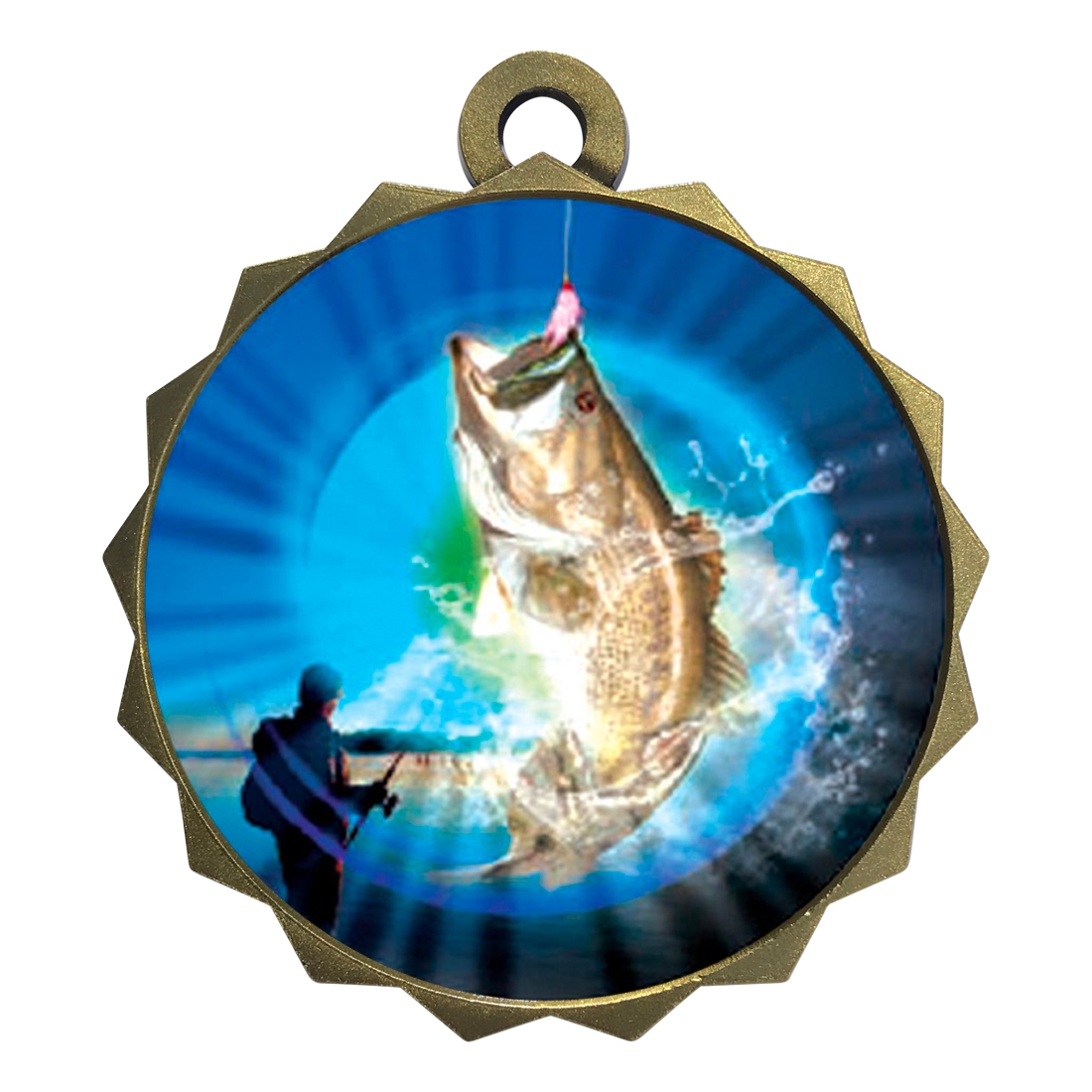 2-1/4" Bass Fishing Medal