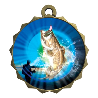 2-1/4" Bass Fishing Medal