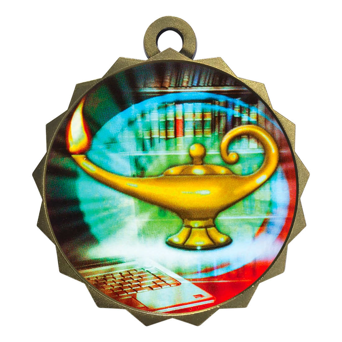 2-1/4" Scholastic Lamp Medal