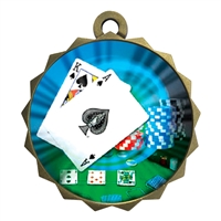 2-1/4" Black Jack Medal