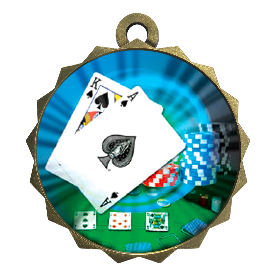 2-1/4" Black Jack Medal