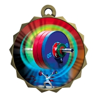 2-1/4" Weight Lifting Medal
