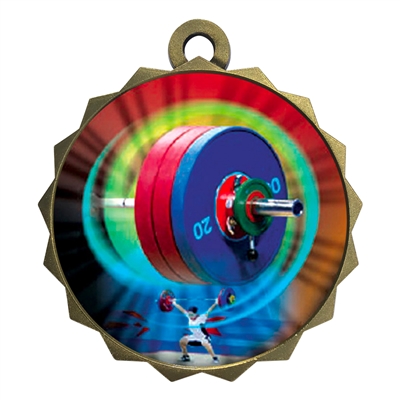2-1/4" Weight Lifting Medal