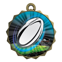 2-1/4" Rugby Medal