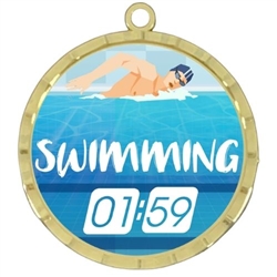 2-1/4" Swimming Medal