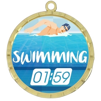 2-1/4" Swimming Medal