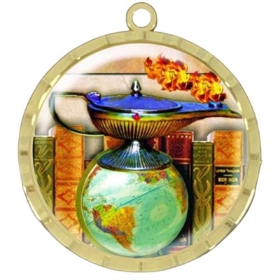 2-1/4" Lamp of Knowledge Medal