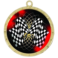 2-1/4" Racing Flags Medal