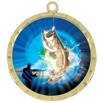 2-1/4" Bass Fishing Medal
