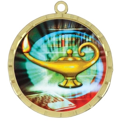 2-1/4" Scholastic Lamp Medal