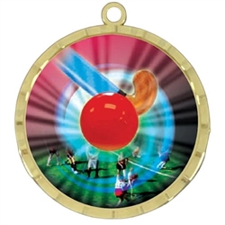 2-1/4" Bright Cut-Edge Field Hockey Medal (D225-MY473)