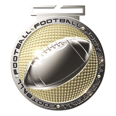 3" Premium DPM Football Medal (DPM113)