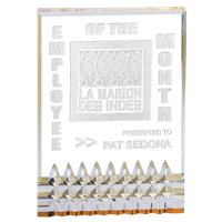 7" Gold Reflective Diamond Series Acrylic Award (DT10C)