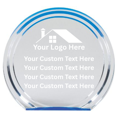 6" Double Halo Round Acrylic Awards