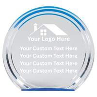 7" Double Halo Round Acrylic Awards