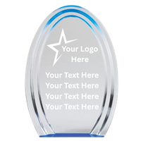 7" Double Halo Oval Acrylic Awards