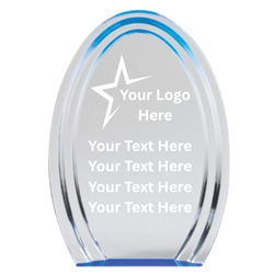 8" Double Halo Oval Acrylic Awards
