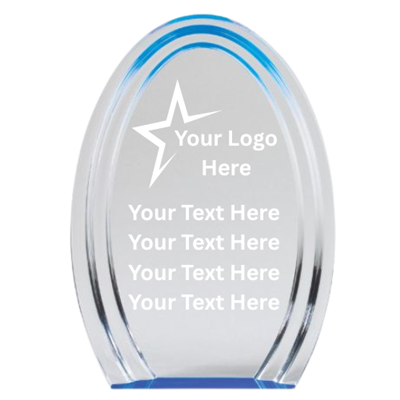 8" Double Halo Oval Acrylic Awards