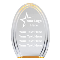 7" Double Halo Oval Acrylic Awards