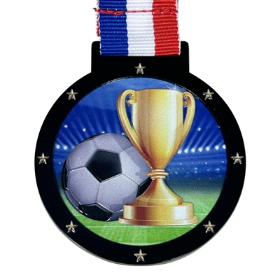 2-1/4" UV Printed 3D Soccer Medal