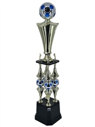 41" Tower 4-Post  Soccer Trophy
