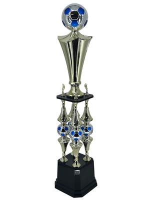 41" Tower 4-Post  Soccer Trophy