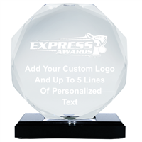 6-3/4" Clear Octagon Acrylic Award Trophy (EX-CIR-C)