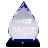 7-1/2" Blue Diamond Acrylic Award (EX-DIA-B)