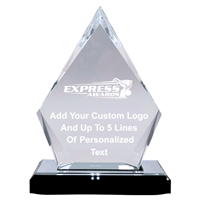 7-1/2" Clear Flame Acrylic Award (EX-FLA-C)