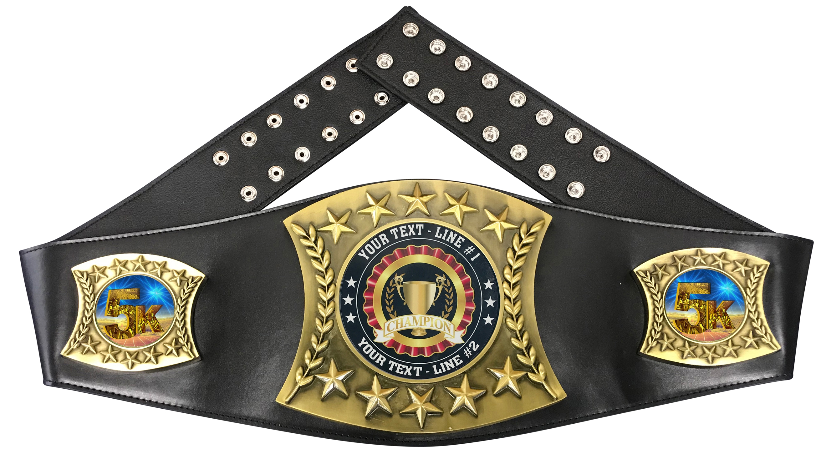 5K Personalized Championship Leather Belt