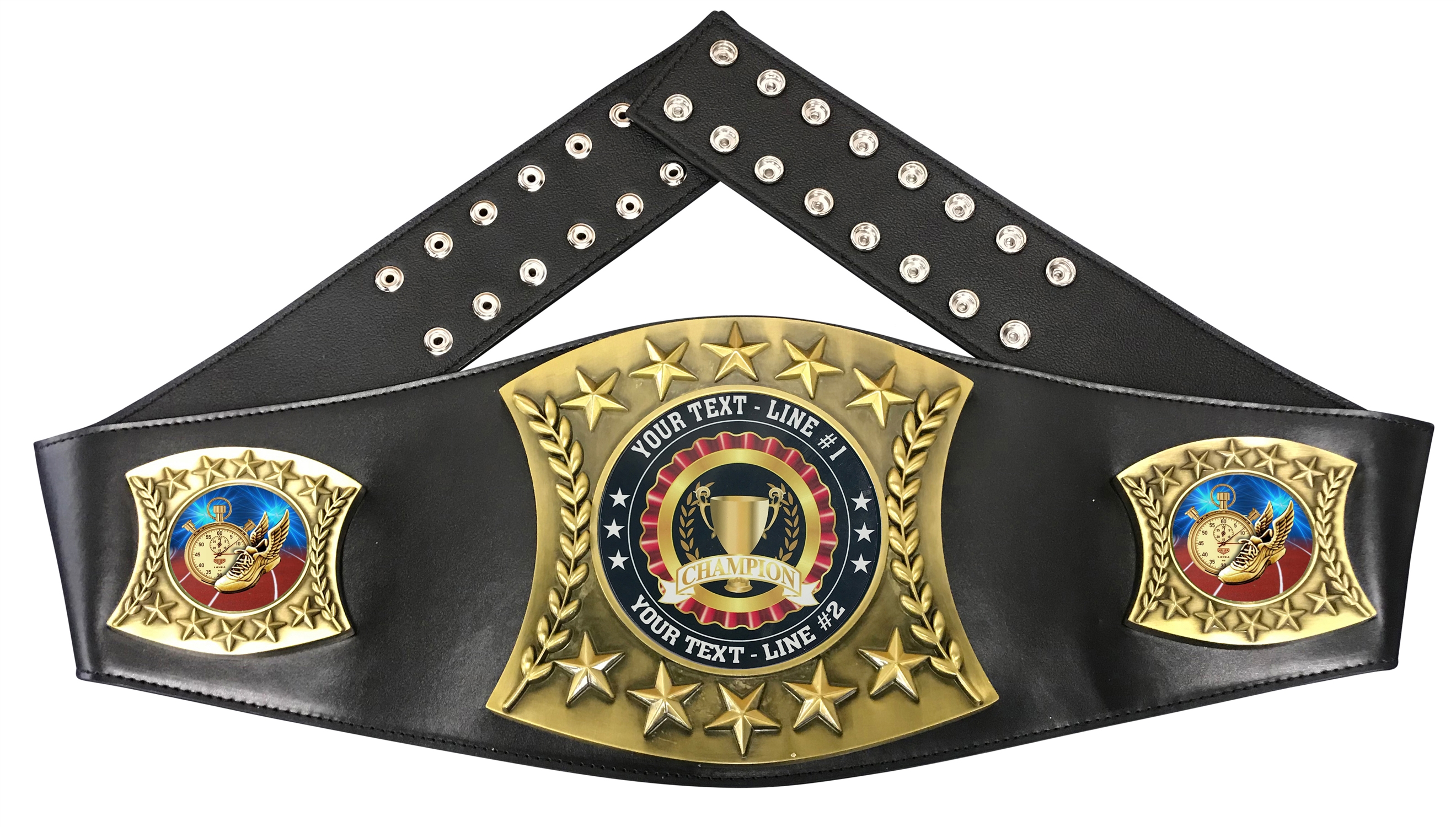 Track Personalized Championship Leather Belt
