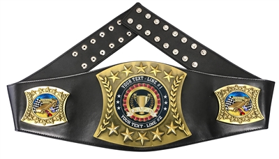 Pinewood Derby Personalized Championship Leather Belt