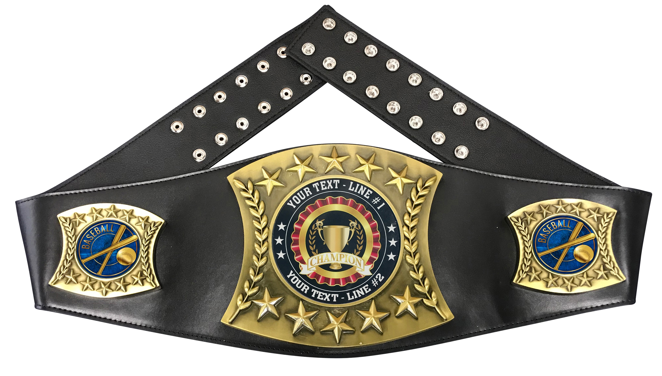 Baseball Personalized Championship Leather Belt