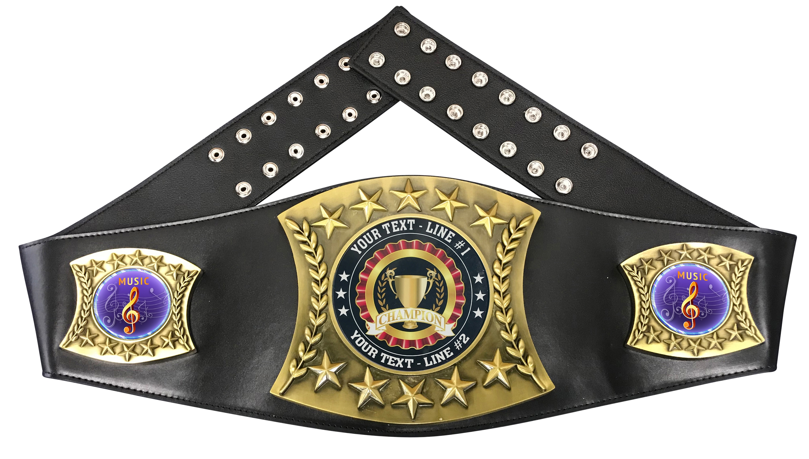 Music Personalized Championship Leather Belt