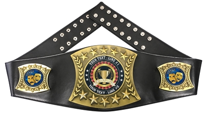 Drama Personalized Championship Leather Belt