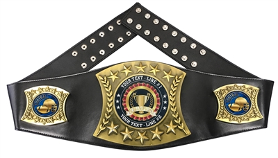 Football Personalized Championship Leather Belt