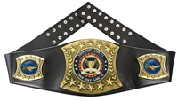 Lamp of Knowledge Personalized Championship Leather Belt