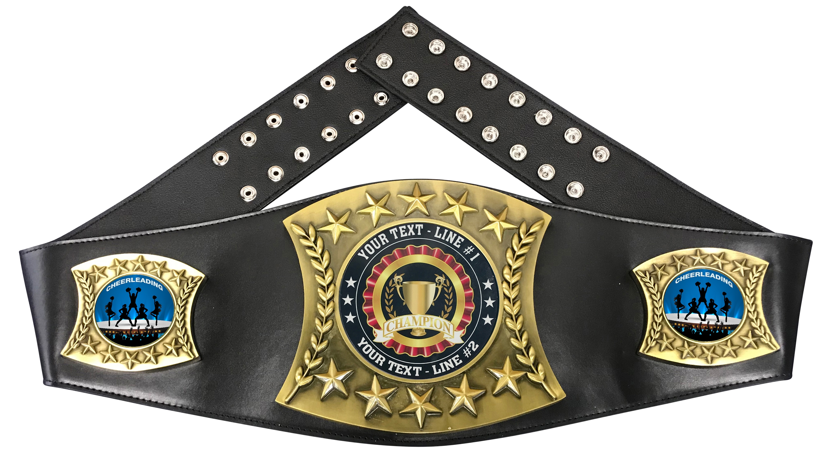 Cheerleading Personalized Championship Leather Belt